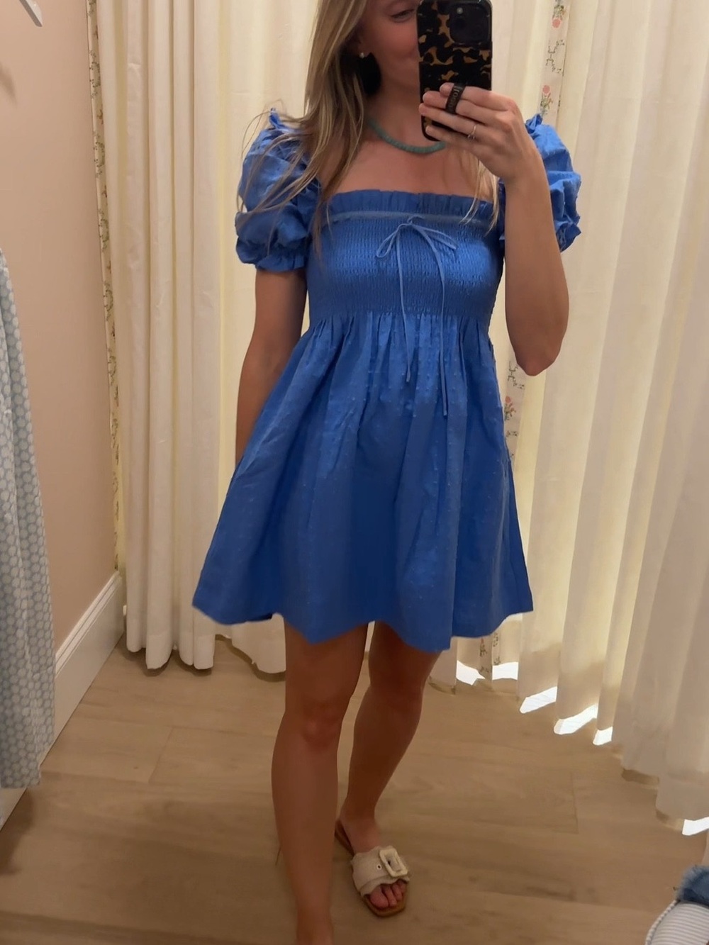 Hill House Scarlert Mini Nap Dress Blue